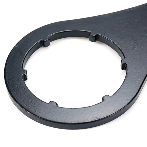 Pro Grade ER40 Nut Wrench Spanner For Collet Chuck Nut, Heavy Duty Carbon Steel Machining Tool, close-up of wrench head