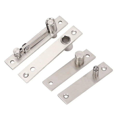 Beefy Heavy Duty Pivot Hinge 300 LB Load, 360 Degree Rotation Stainless Steel Hidden Door Hinge components displayed.