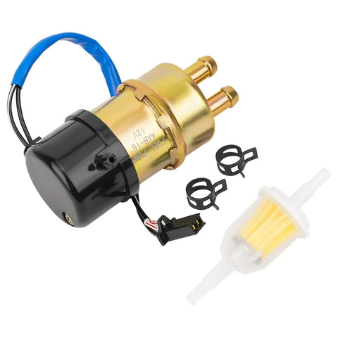 High Flow 12V In Line 4 Wire Motorcycle Fuel Pump Replacement OEM Grade For Honda Shadow with fuel filter and clamps