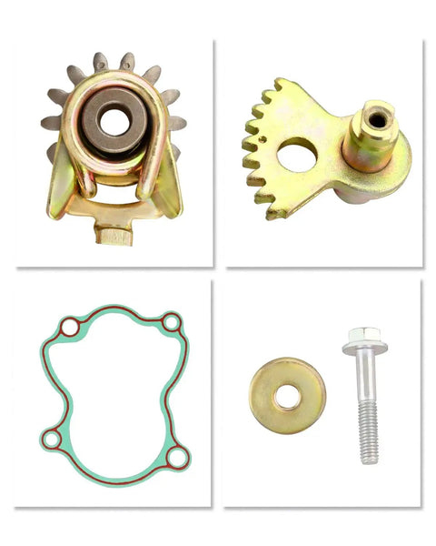 Gearshift Fan Gear Set Replacement For Massimo MSU 500 700 Hisun UTV Coleman with gears, washers, screw, and gasket components.