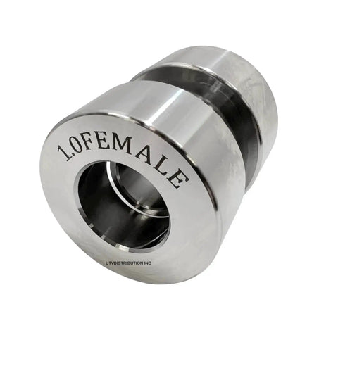 Dimple Die Set, 3 Piece, One Half Inch, Three Quarter Inch, One Inch, Bolt Together Or Hydraulic Press, metal tool, close-up