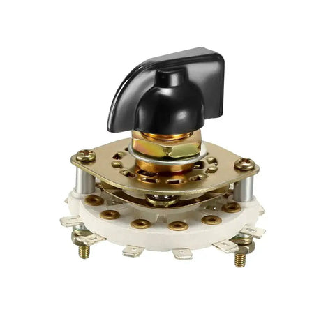 1 Pole 10 Position Band Selector Rotary Switch with plastic knob, 11 pins, 9.7mm mount hole, 6mm shaft for DIY electronics projects