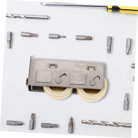 3 Piece Sliding Door Pulley Wheel Window Roller For Smooth Replacement For Sliding Gates And Doors With Durable Double Bearing Track Guide System for Easy Installation