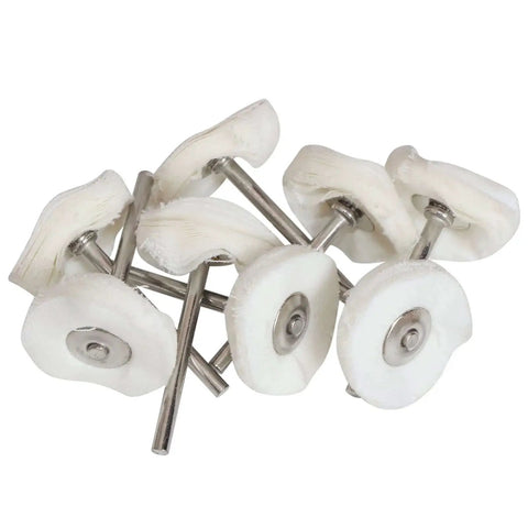 1 Inch Polishing Buffing Wheel Set For Rotary Tools With Wool Felt And Cotton Mounted 3mm Shank, Mini Brush Polishing Kit For Watch And Jewelry