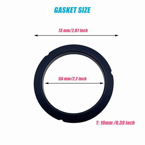 Top view of Conical Group Head Gasket Seal for Espresso Machines, Food Grade Silicone, 72x55.5x9.3mm, BPA Free, Leak Proof.