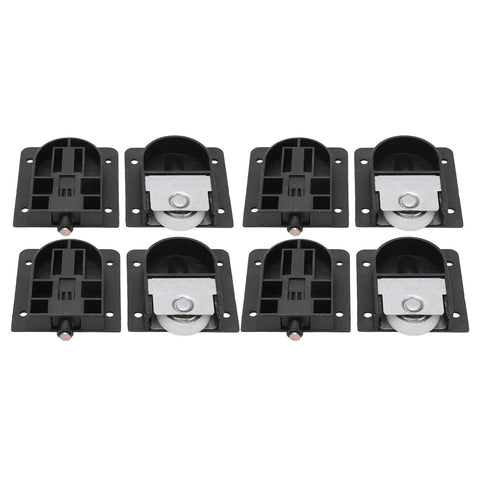 4 Pairs Furniture Roller Wheels For Closet Cabinets Wardrobes And Sliding Doors Smooth Quiet Pulleys And Rails For Cabinet Doors Easy Install