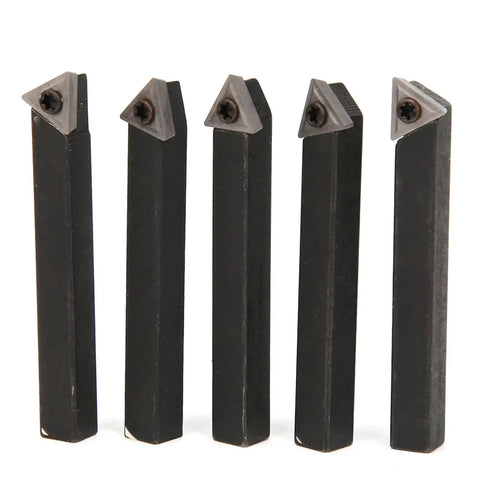 Multi Angle Quarter Inch Indexable Turning Tool Set With Cemented Carbide Inserts 60 Degree 75 Degree And 90 Degree For Facing Boring Chamfering Lathe Work Tin Coated Tool Holders Pro Grade