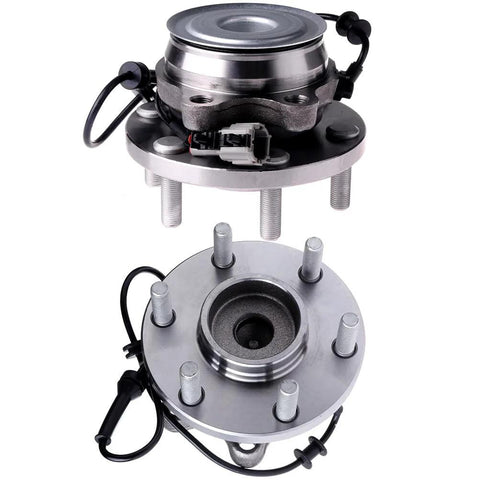 2 Pack Front Wheel Hub Bearing Assembly With ABS Sensor For Nissan Frontier 6 Lugs Fits 2013 2018 Desert Runner 4.0L And 2011 2015 LE 2.4L Direct Replacement Left And Right