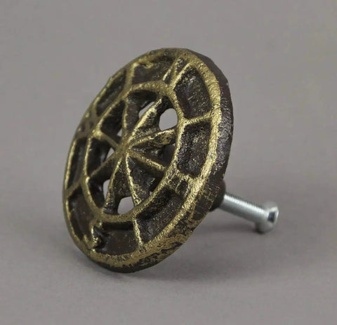 Aged Bronze Compass Rose Drawer Pulls Set Of 12, Durable Cast Iron Cabinet Hardware Knobs For Rustic Home Decor, easy to install.