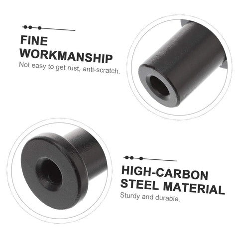 Close-up of black spacer from 5 Pcs Black Sliding Barn Door Track Spacers Replacement Hardware Kit For Wall Rail Connection