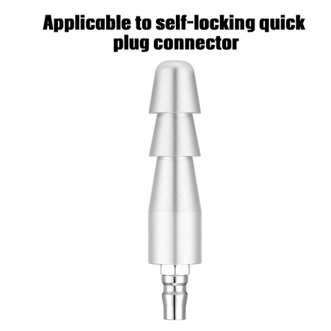 2 Pack Vac U Lock Adapter Quick Air Connector Quick Connect Fittings for Vacuum Systems Aluminum Alloy Silver 12 cm Length Durable Replacement Parts Easy Snap In Perfect for Home Workshop Projects.