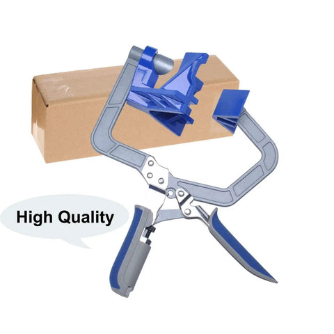 90 Degree Corner Clamp Set For Woodworking, Right Angle Jig For 90 Degree Corners And T Joints, in front of cardboard box
