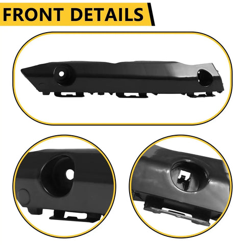 Front details of Front Bumper Cover Bracket Retainer Support Pair For Toyota Camry 2015 2016 2017, black ABS material