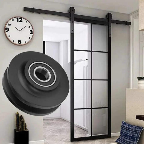 Two Pack Heavy Duty Cabinet And Window Pulley Roller Hardware Kit For Smooth Quiet Sliding Doors With Zinc Alloy And Nylon Wheels