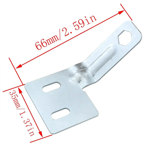 4 Pack Bi Folding Door Surface Alignment Bracket Made Of Stainless Steel In Silver Finish Top Pivot Hardware Kit Front View