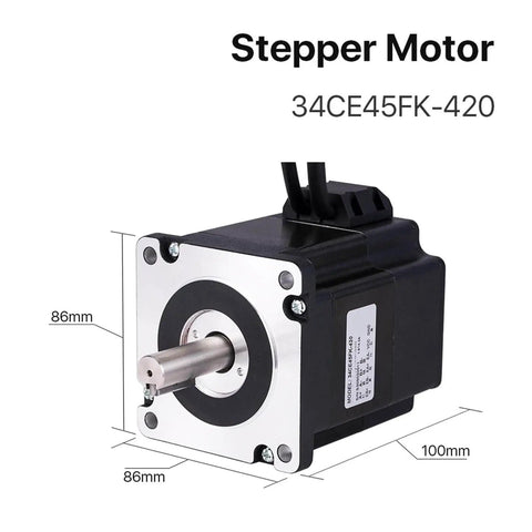 34 Stepper Motor With Encoder, Closed-Loop Servo Motor, 4.5 Nm Torque, 4.2 A Current, plug-and-play pro-grade CNC for router engraving