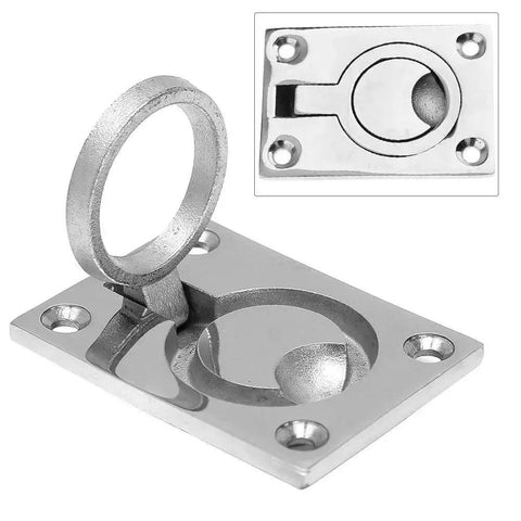 Flush Ring Pull Handles Set Of 2 In Stainless Steel 304 For Boat Hatch Latch And Cabinet Flush Mount Lifting Ring Pull Handle