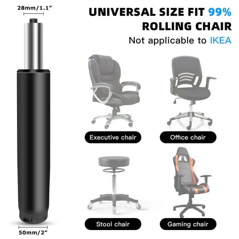 Beefed Up Heavy Duty Class 4 Gas Lift Cylinder Replacement For Office Chairs Universal Size Fits Most Chairs SGS And BIFMA Certified