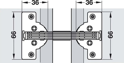 Diagram of Ten Case Pack Miter Flap Cabinet Hinges 45 90 1.5mm Wide With 135 Degree Opening For Doors And Flaps, heavy-duty design.