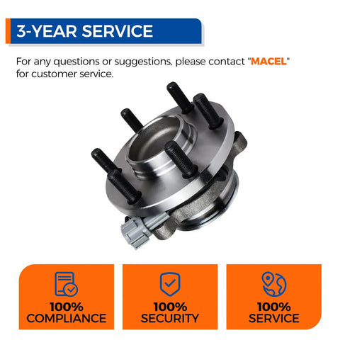 Set Of 2 Front Wheel Hub Bearing Assemblies For 2005 2023 Nissan Frontier 2005 2012 Pathfinder 2005 2015 Xterra 6 Lug Front With ABS