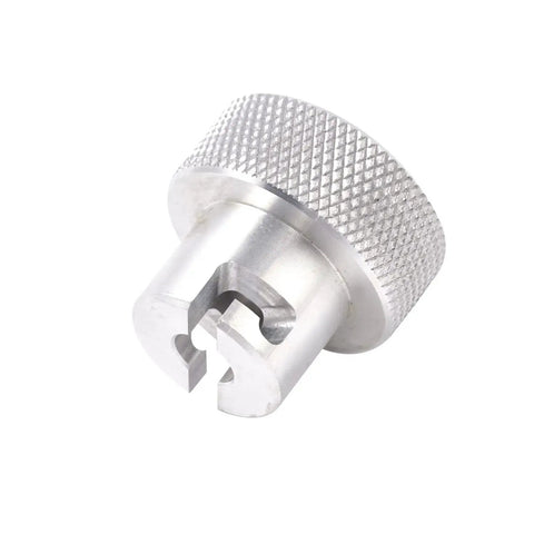 6061 Aluminum Bottle Jack Valve Knob Upgrade With Three Eighths Inch Screw-On Release Handle For Hydraulic Press And Engine Hoist