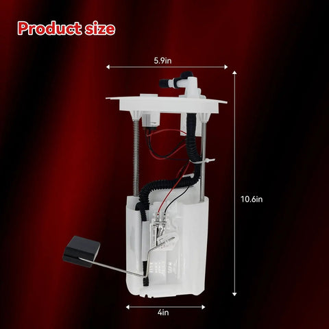 Direct Fit Fuel Pump Assembly Replacement For Honda TRX420 2014-2021, TRX500 Rancher 420 2014-2019, Foreman 500 2014-2021, TRX520 2020-2021, side view with dimensions