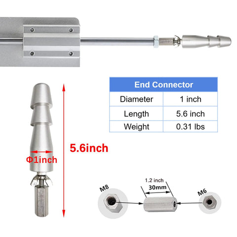 JQDML 24V reciprocating linear actuator with stand kit, speed and remote controllers, silver metal body