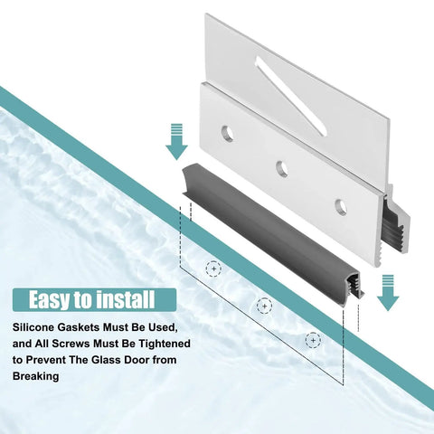 Four Pack Frameless Shower Door Roller Top Bracket Assembly Three Quarter Inch Round Wheel With Ball Bearings Extruded Aluminum Chrome Finish Replacement Hardware Kit installation guide
