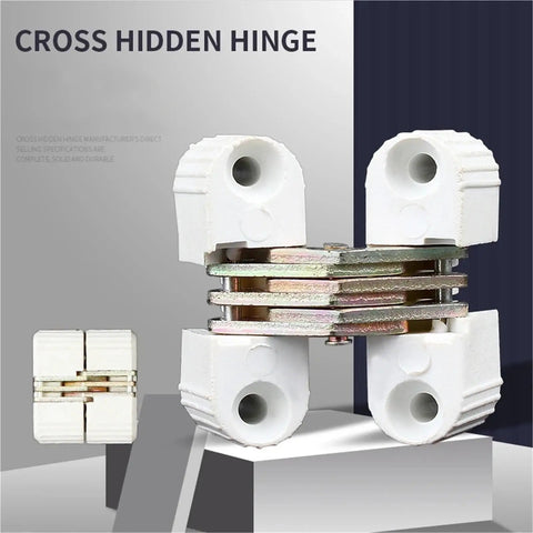 0 To 180 Degree Cross Hinge Plastic Folding Barrel Invisible 6 Pack Brown For Hidden Low Profile Cabinet Doors And Furniture