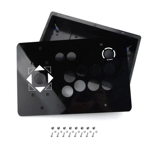 DIY Arcade Joystick Acrylic Panel And Case Kit For Custom Cabinet Controller Replacement, showing 5mm panel with button holes