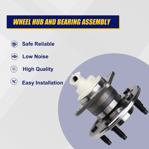 Rear Wheel Bearing And Hub Assembly 512150 For 5 Lug With Abs Direct Fit Compatible With Regal Grand Prix Lacrosse Impala