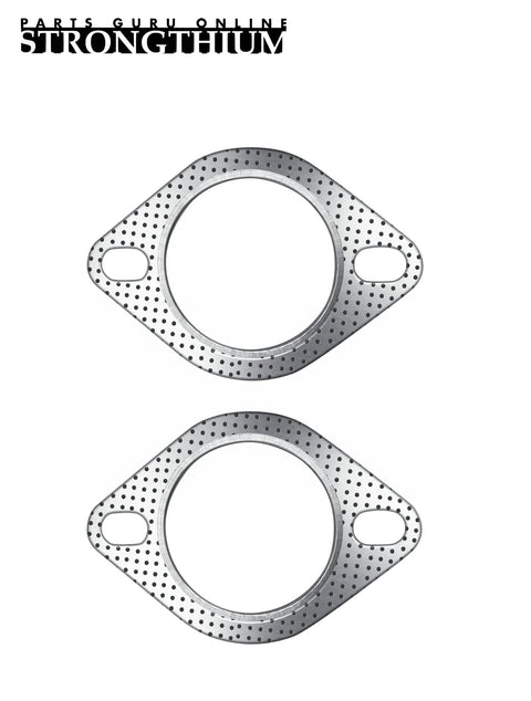 Exhaust gasket, 2.5 inch, 2-bolt flange, high-temperature metal (2x)