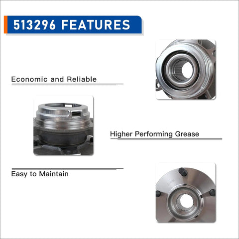 Pair Front Wheel Hub Bearing Assembly 513296 Fits Infiniti JX35 QX50 QX60 Altima Maxima Murano Pathfinder Quest 2013 Through 2021