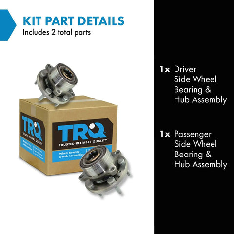 Left And Right Wheel Bearing And Hub Assembly Set For Ford Explorer 2011 2012 2013 2019 Police Package, box with hubs