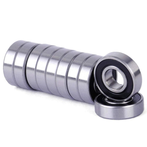 Donepart R12-2RS ball bearings, 3/4 x 1-5/8 x 7/16 in, steel, double sealed, high speed, 10-pack