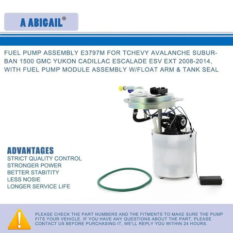 High Flow Fuel Pump Assembly Replacement For Chevy Avalanche Suburban 1500 5.3L, GMC Yukon XL Cadillac Escalade ESV EXT 2008-2014