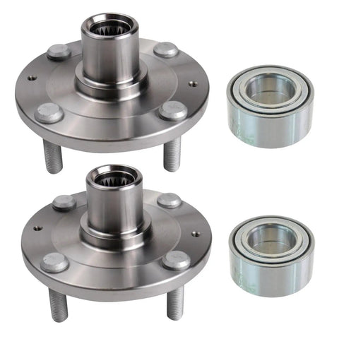 Two Piece Front Passenger Wheel Bearing And Hub Kit For 2001 2006 Hyundai Elantra Includes Front Bearings And Hubs Easy DIY Install Ready To Roll Replacement Set showing hubs and bearings components