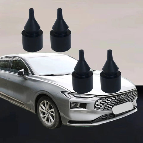 Eight Piece Fuel Tank Filler Door Rubber Bumper Set For GM Trucks And SUVs shown with car in background