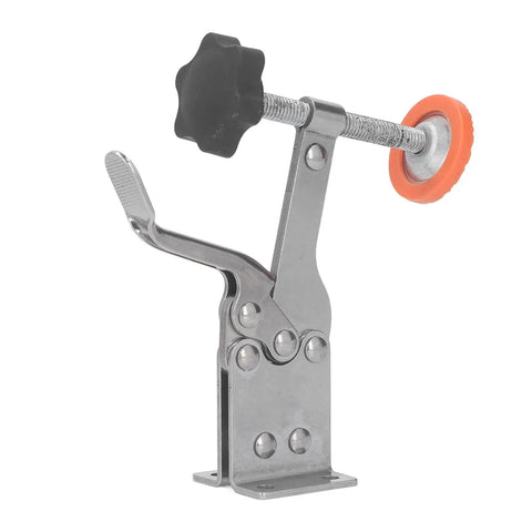 Side view of Stainless Steel Toggle Clamp With Antislip Rubber Tips Arrow Storage Case Hold Down Clamps For 35mm Hinges