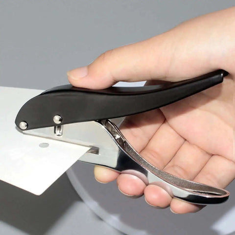 Pro Grade Heavy Duty Single Hole Punch 6mm Round Metal Handheld Tool punching PVC card