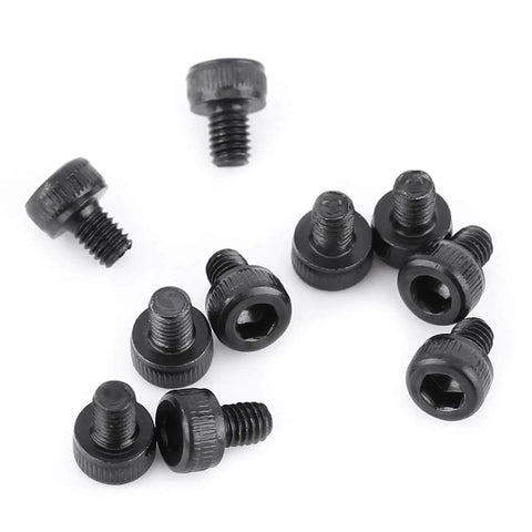 Close-up of black oxide flush-fit M3 cap hex socket bolts from the 280-Piece M3 Cap Head Hex Socket Bolts And Nuts Assortment Set