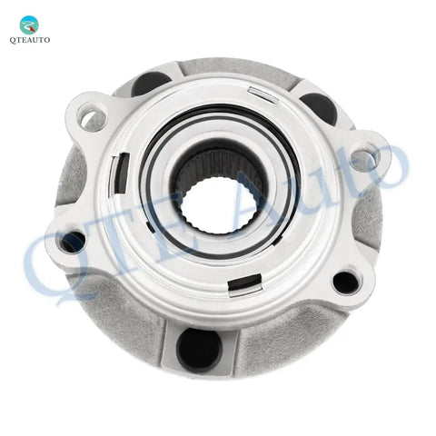Front view of Four Piece Front And Rear Wheel Bearing Hub Assembly Set For Nissan Altima Maxima Pathfinder With Thirty Two Spline Teeth