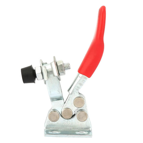 Heavy Duty Horizontal Toggle Clamp For Woodworking, Welding And Assembly, Built To Take A Beating With Industrial Grade Carbon Steel Construction And Electroplated Finish For Long Lasting Durability, Three Styles 201B 201C, side view