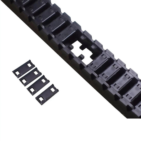 One Meter Openable 18x25mm Low Noise Drag Chain Cable Carrier For 3D Printers And CNC Machines with baffles shown