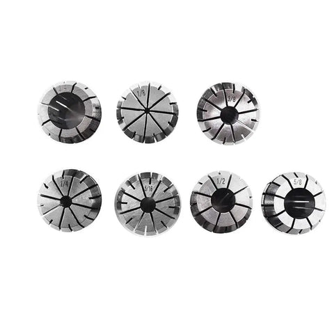 ER32 Collet Set Of 7 Pieces With Common Sizes 1/8 1/4 5/16 3/8 1/2 5/8 3/4 For CNC Milling Drilling Boring Engraving And Tapping Built From Solid Spring Steel For Pro Shop Use
