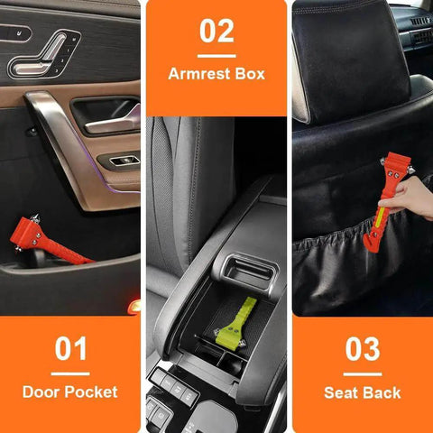 Must Have Emergency Car Safety Hammer Set Of 2 In 1 Window Breaker And Seat Belt Cutter For Quick Family Escape And Auto Rescue Tools In Any Crash, Sturdy Carbon Steel Construction For Reliable Breakthrough By SINSEN