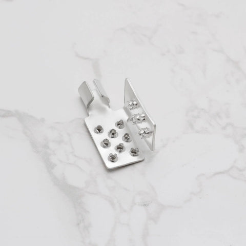 YINETTECH crimp mounting clamp, silver metal, flat connector clamp for infrared heating foil installation