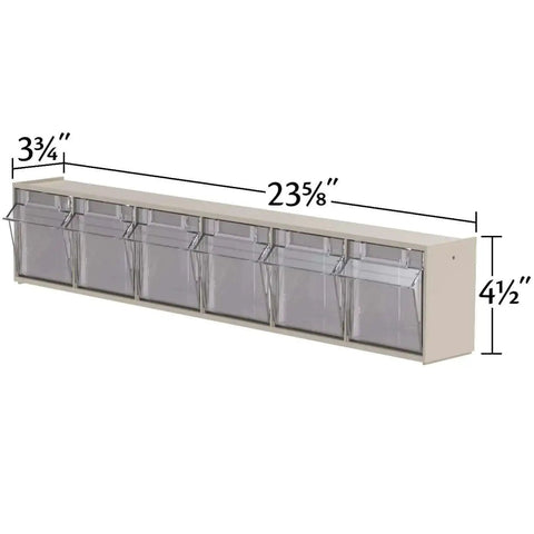 Front view of TiltView Plastic Storage Cabinet With Tilt Out Bins A Versatile Organizer for home, office, school, and workshop