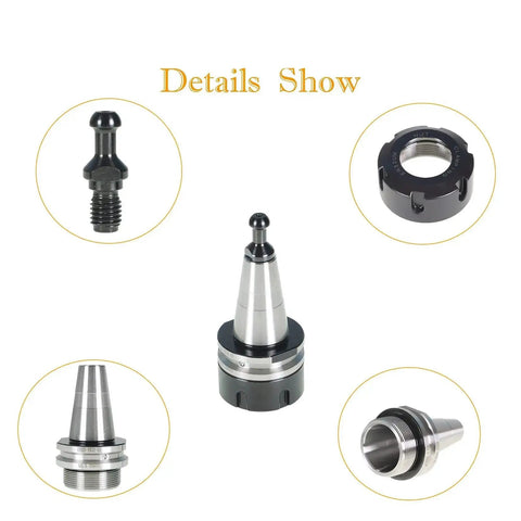Details of ISO30 CNC Tool Holder With ER32-45L Balance Collet Chuck G2.5 30000RPM Stainless Steel Pull Stud Milling Lathe Tool