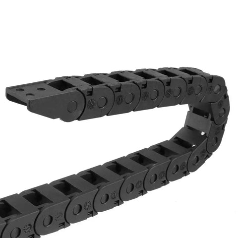 Open Type Drag Chain Cable Carrier With End Connectors R18 10x11mm Inner Size 1 Meter Plastic for CNC Routers, side view